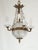 Antique 5 Light Baccarat Style Empire Brass Crystal Chandelier ~ Pair Available For Sale - Image 4 of 11