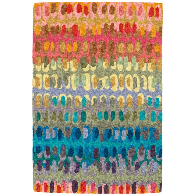 2020s Dash & Albert by Annie Selke Paint Chip Multi Micro Hooked Rug, 5' x 8' For Sale - Image 5 of 5