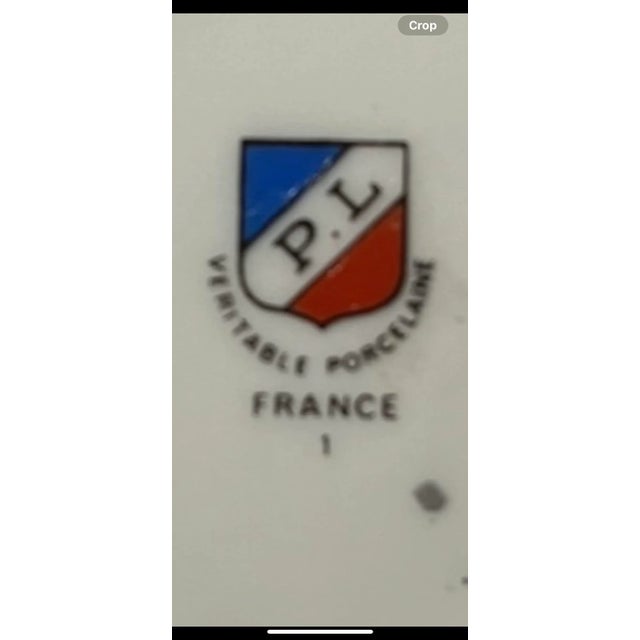 White Vintage Limoges Gold Handled Porcelain Teapot With Lid Adorned With Flower Vines and Beautiful Peacock For Sale - Image 8 of 9