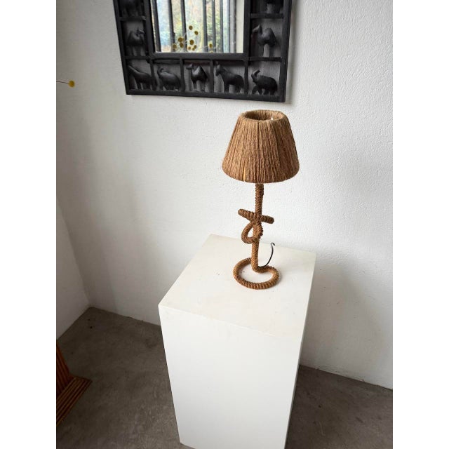 Brown Rope Table Lamp, 1990s For Sale - Image 8 of 18