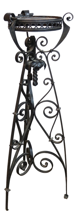 Vintage Wrought Iron Side Table, 1940s