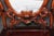 Wood Pair Vintage Chinese Carved Mahogany and Marble Back Arm Chairs For Sale - Image 7 of 16