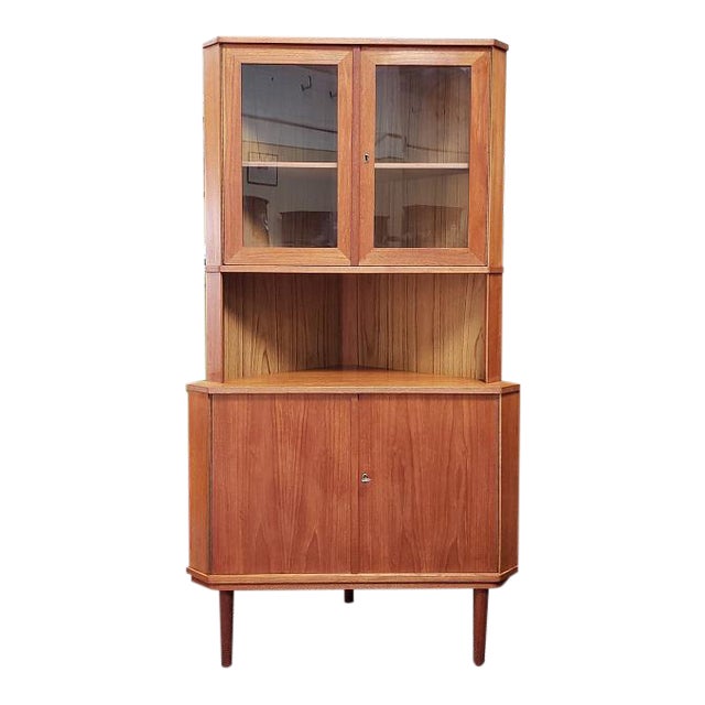 Mid Century Danish Modern Teak Corner Cabinet C 1960 Chairish