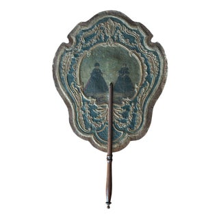Baroque Papier-Mâché Fan For Sale