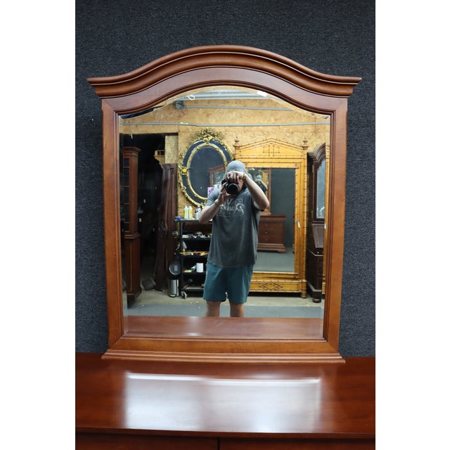 Thomasville Impressions Louis Philippe Style Cherry Dresser With Mirror For Sale - Image 10 of 13