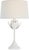 Transitional Julie Neill by Visual Comfort Signature Alberto 17" Cordless Accent Lamp in Plaster White with Linen Shade For Sale - Image 3 of 3