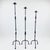 Black Hand Forged Iron Candelabra Set of 3 (107-127cm) Antique Copper Finish Open Twist Stem with Arched Base For Sale - Image 8 of 8