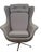 Modern Mid-Century Style High-Back Swivel Wing Lounge Chair For Sale - Image 4 of 18