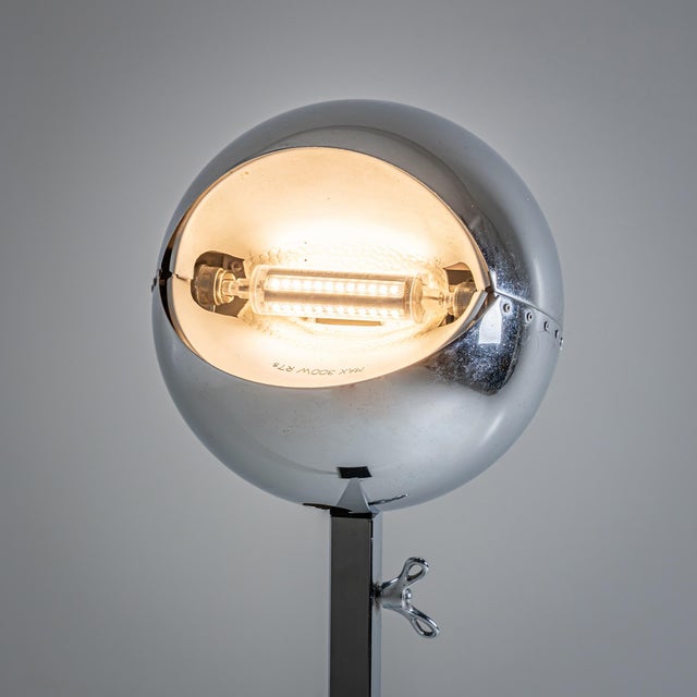 Industrial 1990s “Fire Ball” Floor Lamp, Designed by Carlo Forcolini for Artemide Sidecar Italy For Sale - Image 3 of 11