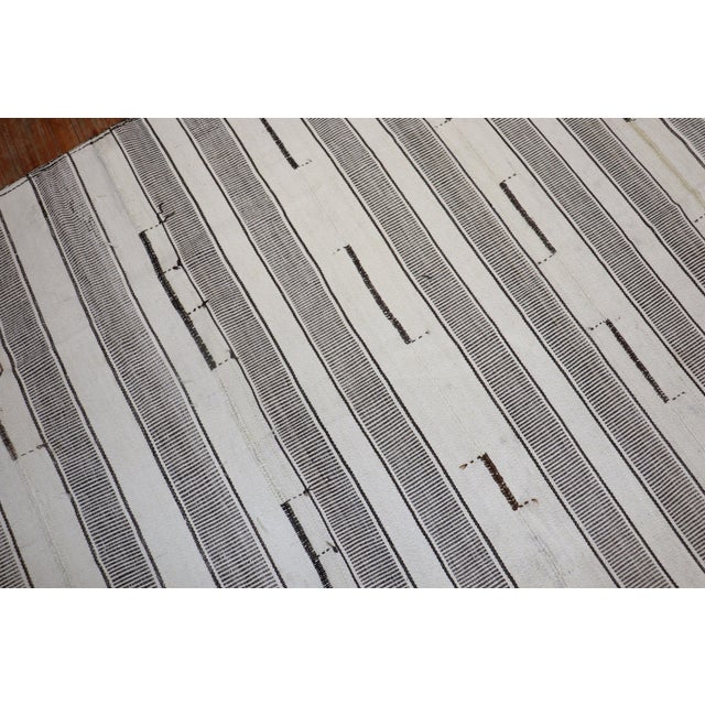 Vintage Zabihi Collection Oversize White Gray Turkish Kilim For Sale - Image 11 of 12