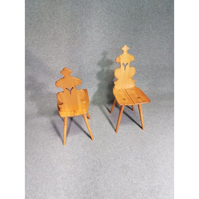 Mid-Century Brutalist Tiroler Chairs, Set of 4 For Sale - Image 5 of 18