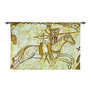 Knight and Charger Loom Woven Tapestry - 93 X 137 Cm (3'1" X 4'6") - Requires Rod Size 4 For Sale