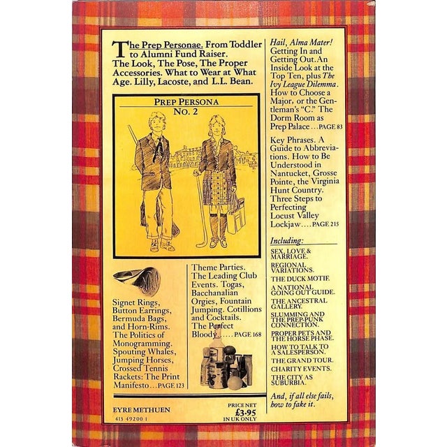 BIRNBACH, Lisa [edited by] w/ a Preface by Jilly Cooper [224] pp. Eyre Methuen 1981 8 1/4" x 5 1/2" The Official Preppy...