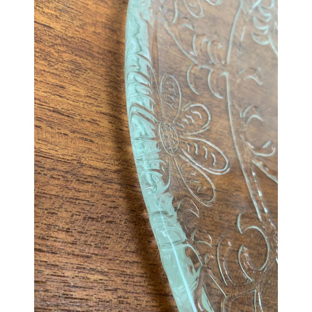 Large Mid-Century Finnish Glass Plate from Humppila For Sale - Image 11 of 18