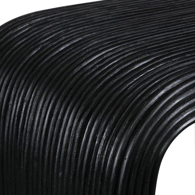 Wood Unique Negative Space Side Table For Sale - Image 7 of 7