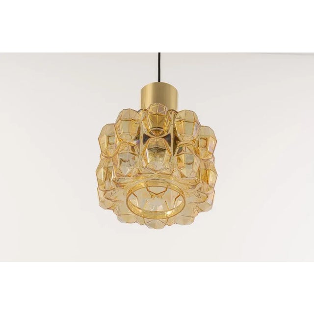 Large Amber Glass Pendant from Limburg, Germany, 1970s For Sale - Image 6 of 13
