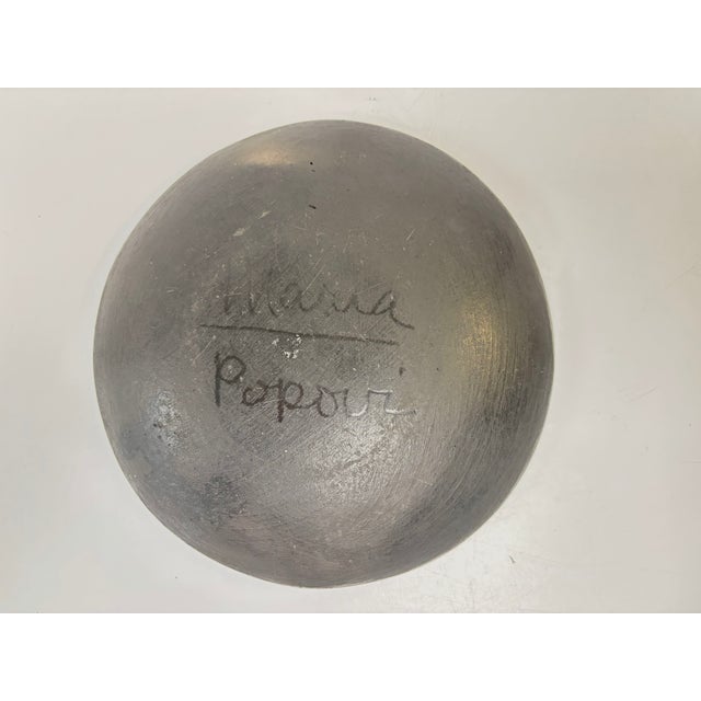 Textile Vintage Maria & Popovi Pottery Feather Pattern Small Plate For Sale - Image 7 of 8