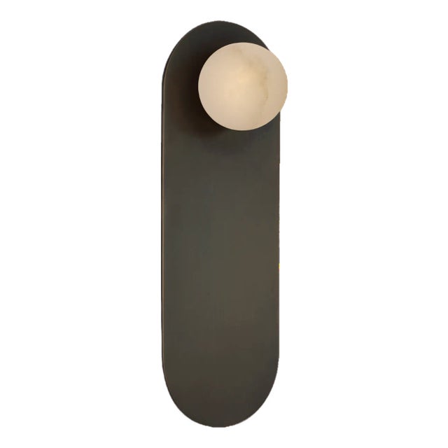 Pertica 14" Sconce in Mirrored Bronze with Alabaster Designer: Kelly Wearstler Finish: Mirrored Bronze Height: 14.25"...