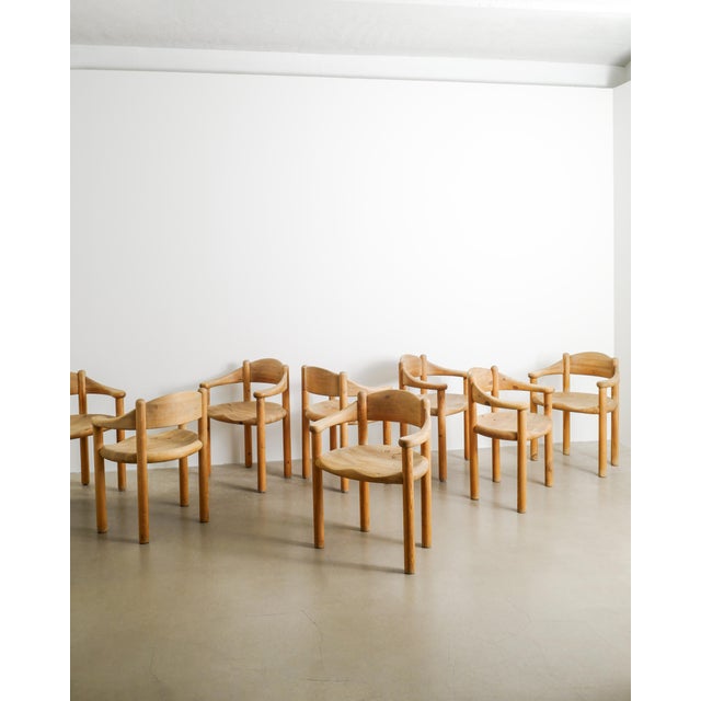 Mid-Century Modern Danish Sculptural Wooden Dining Chairs by Rainer Daumiller & Hirtshals Sawmill, 1970s, Set of 8 For Sale - Image 3 of 10