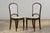 Brown Antique French Louis XVI Style Walnut Dining Chairs in Blue Linen Stripe - Set of 6 For Sale - Image 8 of 18