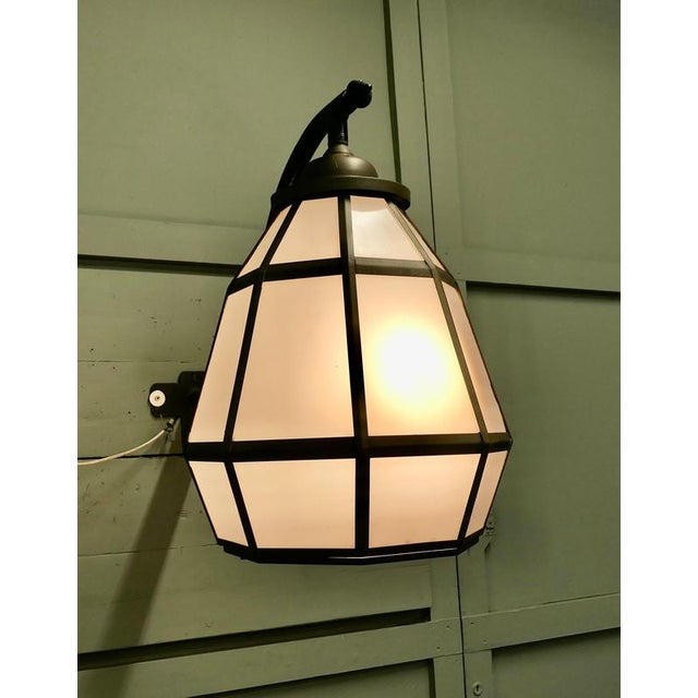 Vintage Brass Octagonal Wall Lantern, 1960 For Sale - Image 6 of 8
