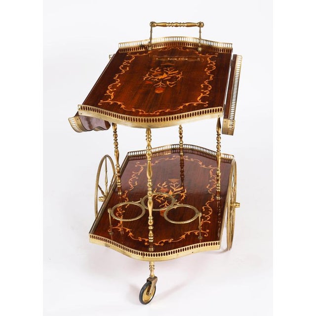 Vintage Italian Sorento Marquetry Drinks Trolley, 1960 For Sale - Image 11 of 18