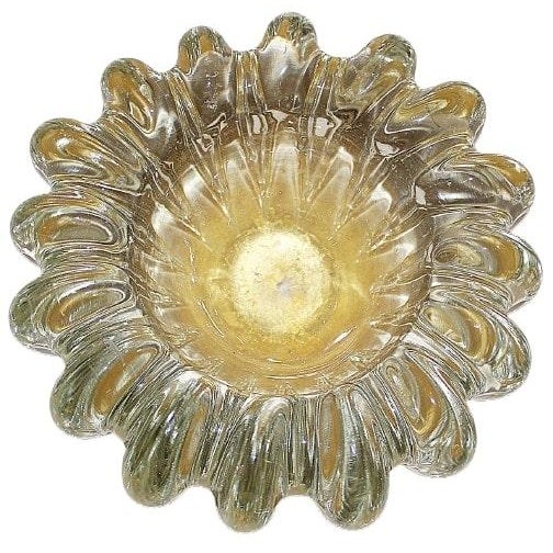 1970s Murano Venetian Gold Speckeled Bowl For Sale In West Palm - Image 6 of 7