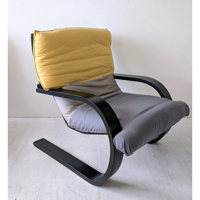 Mid-Century Modern Vintage Italian Lacquered Bent Ply Lounge Chair by Carlo Berruti for Danber, 1970s For Sale - Image 3 of 16