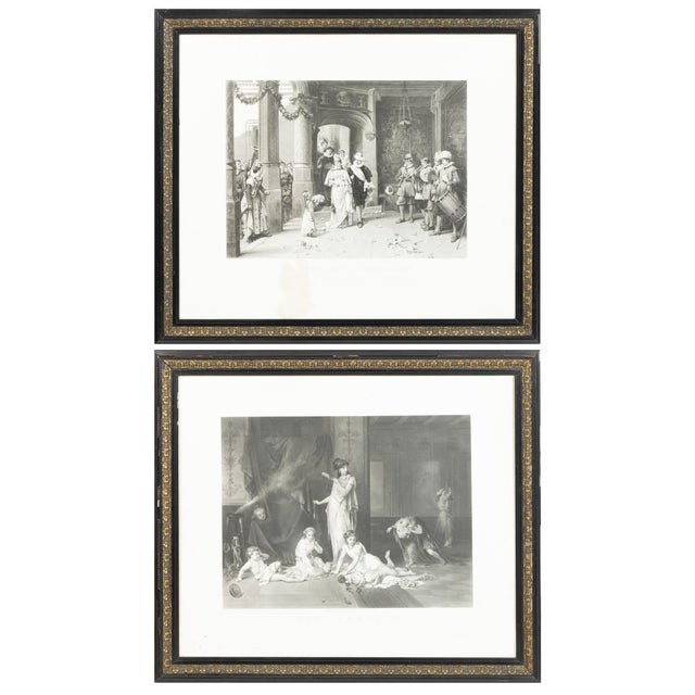 The Ladys Feast and A Panic, 19th Century, Engraving, Framed, Set of 2 For Sale - Image 8 of 8