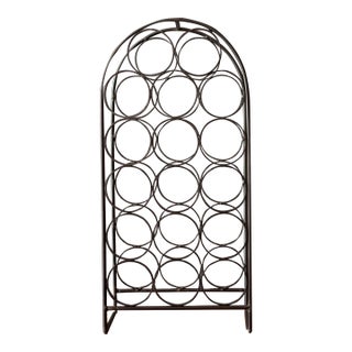 Black Cast Iron Mid Century Modern Wine Rack by Arthur Umanoff for Shaver Howard For Sale