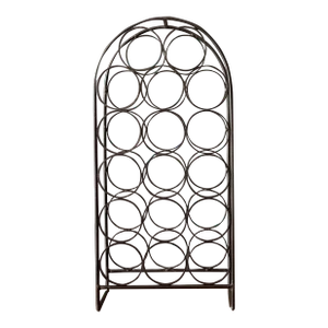 Black Cast Iron Mid Century Modern Wine Rack by Arthur Umanoff for Shaver Howard