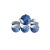 Blue Koransha Fukagawa Blue Porcelain Tea Set Sakura Chawans and Tea Pot - 6 Piece Set For Sale - Image 8 of 9