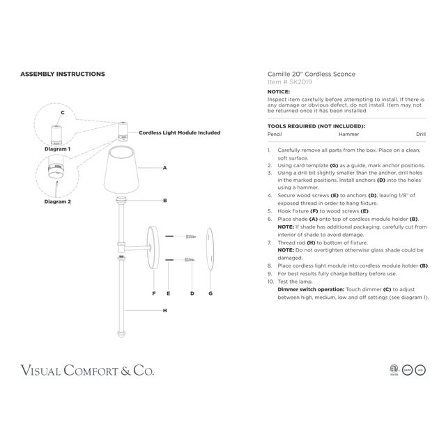 2020s Suzanne Kasler for Visual Comfort Signature Camille 20" Cordless Sconce in Polished Nickel with Linen Shade For Sale - Image 5 of 6