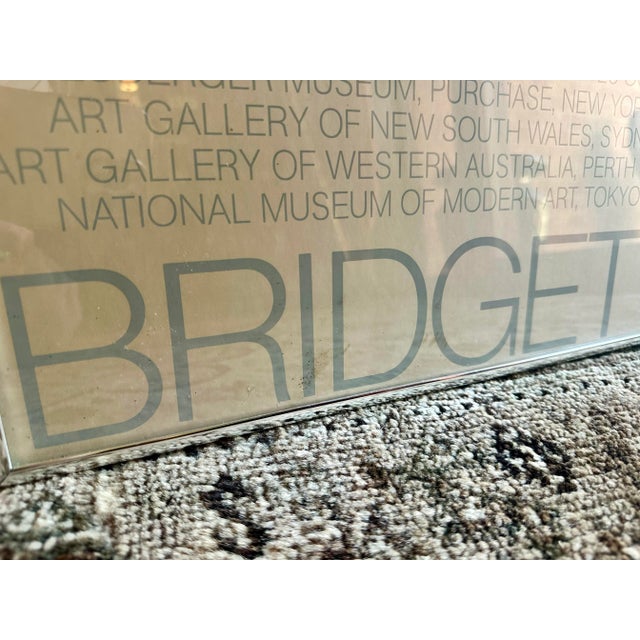 1970s Vintage Framed Bridget Riley Offset Lithograph Exhibition Poster Limited Edition of 500 For Sale - Image 5 of 9