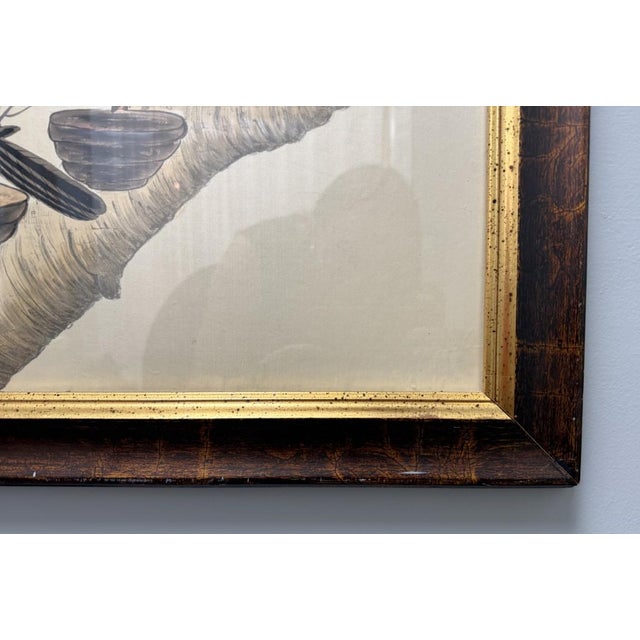 Chelsea House “The Aviary” Hand-Painted Watercolor on Silk For Sale - Image 12 of 15