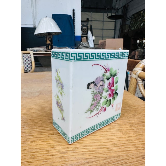 Vintage Chinese Incense Burner Porcelain Holder For Sale In Denver - Image 6 of 12