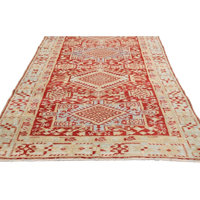 Vintage Persian Northwest Rug, 03'01 X 09'10 For Sale - Image 4 of 10