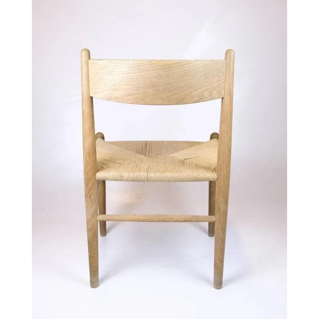 Model CH36 Dining Chair in Oak and Paper Wicker by Hans J. Wegner, 1960s For Sale - Image 8 of 11