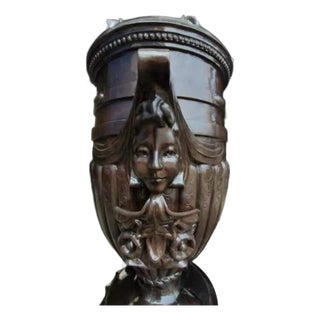 One-of-a-Kind, Large Full Bronze Urns Pair, New, Indoor, Outdoor For Sale