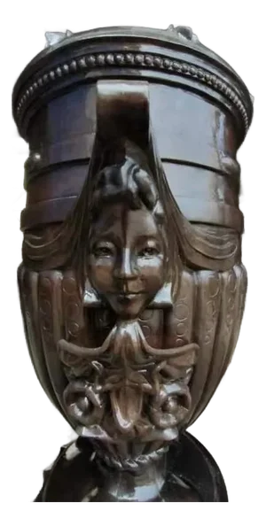 One-of-a-Kind, Large Full Bronze Urns Pair, New, Indoor, Outdoor