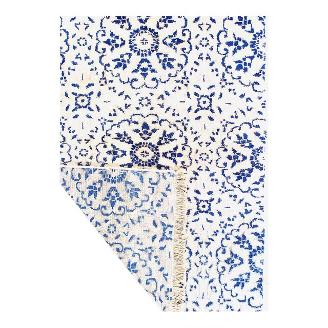 Modern Pasargad DC Ivory Color Hand Knotted Modern Rug For Sale - Image 3 of 4