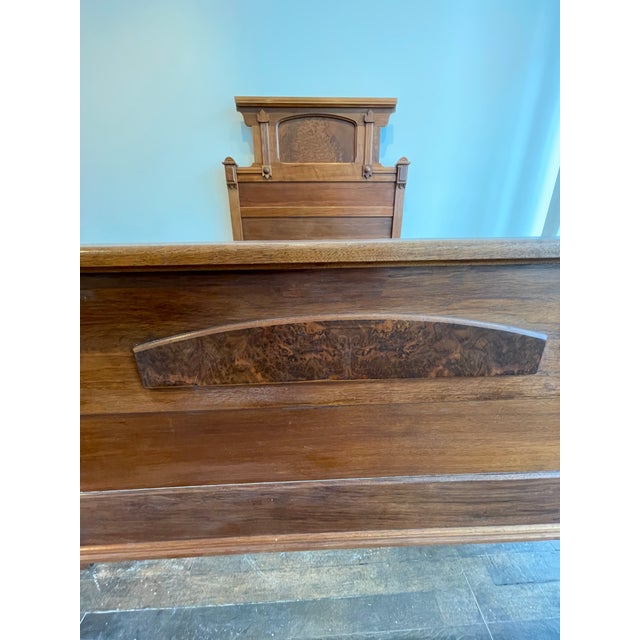 Late 19th Century Antique Victorian/Eastlake Walnut Full Size Bed For Sale - Image 5 of 15