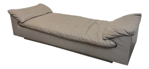 1980s Preview Furniture Grey Leather Daybed Attributed to Vladimir Kagan