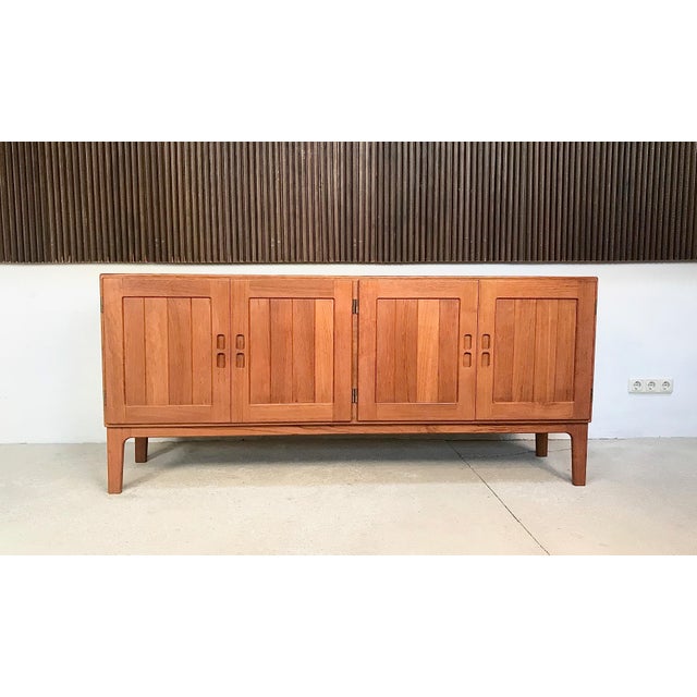 Vintage Danish Solid Teak Sideboard, 1960s For Sale - Image 12 of 18