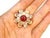 Bochic "Orient" Vintage Bubble Cabochon Ruby & Moon Stone Ring Set 18K Gold & Silver For Sale - Image 16 of 18