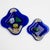Vintage Cobalt Blue Glass Catchalls With Silver Overlay - Set of 2 For Sale - Image 11 of 12