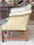 Pistachio English Wing Back Chair of Upholstered Leather and Walnut For Sale - Image 8 of 9