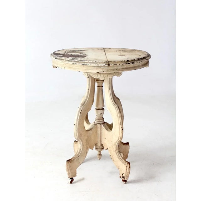 Antique Victorian East Lake Style Accent Table For Sale - Image 6 of 16