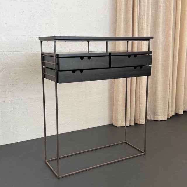cFsignature Custom Ebonized Maple Entryway Console Table For Sale In New York - Image 6 of 8