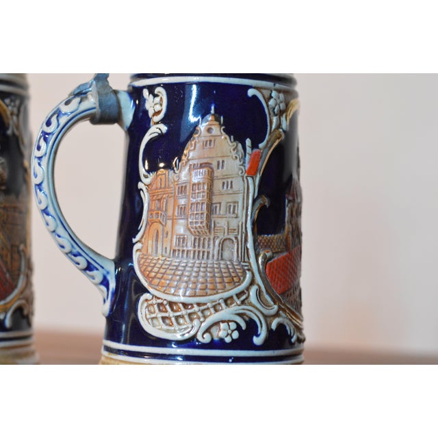 Glazed Stoneware Beer Mugs, 1930s, Set of 2 For Sale - Image 10 of 12